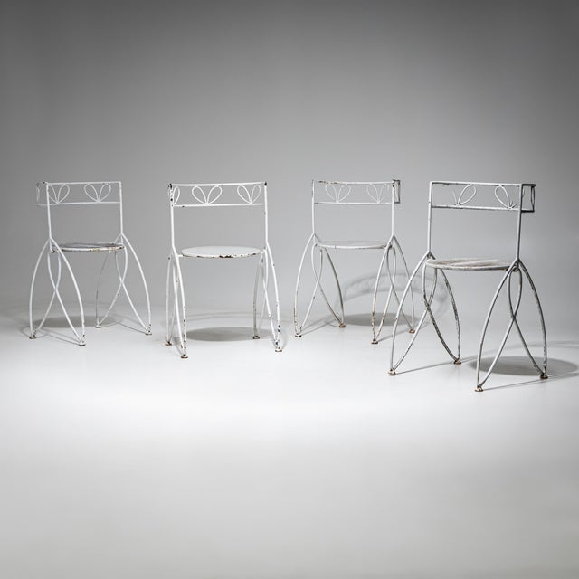 Mid-Century Modern Vintage Italian Lawn Chairs, 1950s, Set of 6 For Sale - Image 3 of 15
