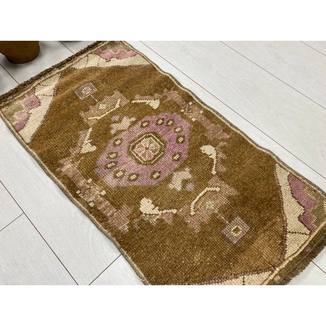 Turkish Brown Handknotted Area Rug For Sale - Image 3 of 5