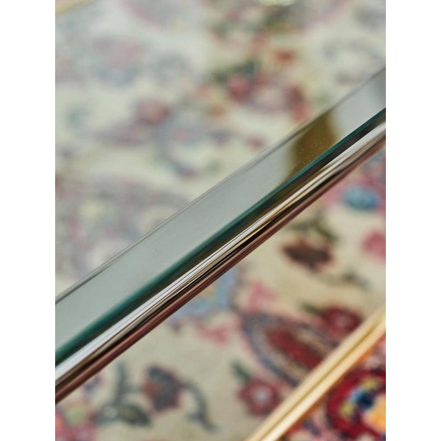 Coffee Table in Clear Glass and Metal For Sale - Image 9 of 11