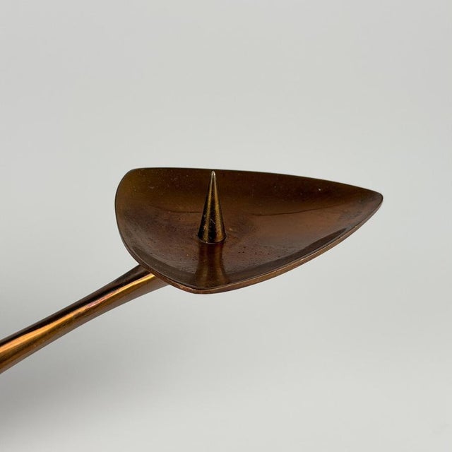 1950s Vintage Three-Light Brass Candelabra by Klaus Ullrich, Germany, 1950s For Sale - Image 5 of 10