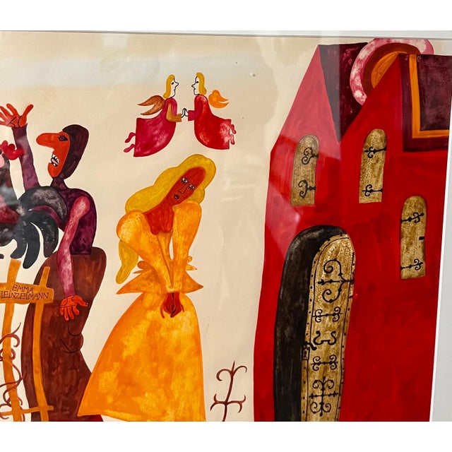 Emma Heinzelmann, Original Graphic Hungarian Illustration Art Emma Heinzelmann Children's Book Art, c.1950-1970's For Sale - Image 10 of 12