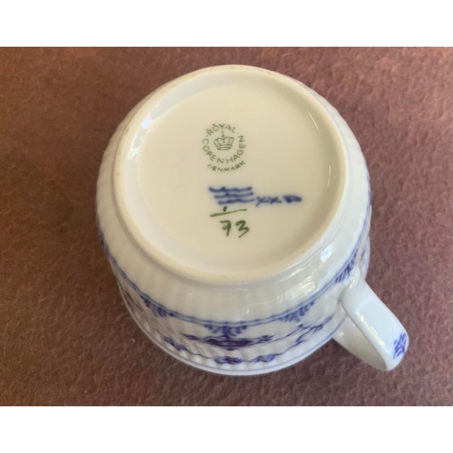 1970s 1970s Royal Copenhagen Blue Fluted Plain High Handle Cup 73 For Sale - Image 5 of 5
