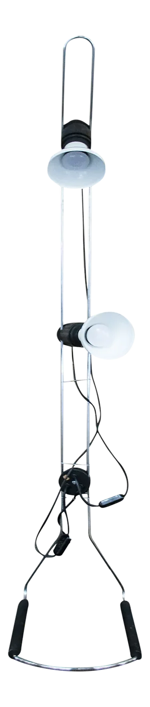 Vintage Italian Adjustable Double Light Floor Lamp, 1970s