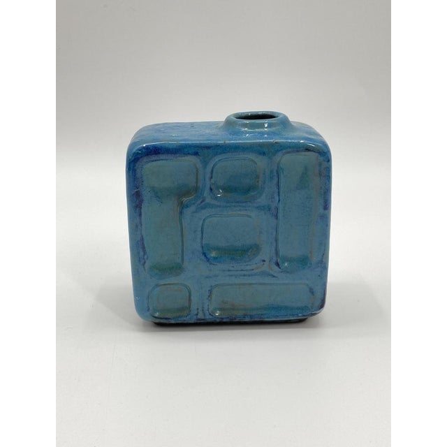 Mid-Century Modern Mid-Century Geometric Vase in Glazed Ceramics, Germany, 1950s For Sale - Image 3 of 14