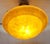 1920s Antique Art Deco German Ceiling Lamp with Glass Bowl and Brass Mount, 1920s For Sale - Image 5 of 8