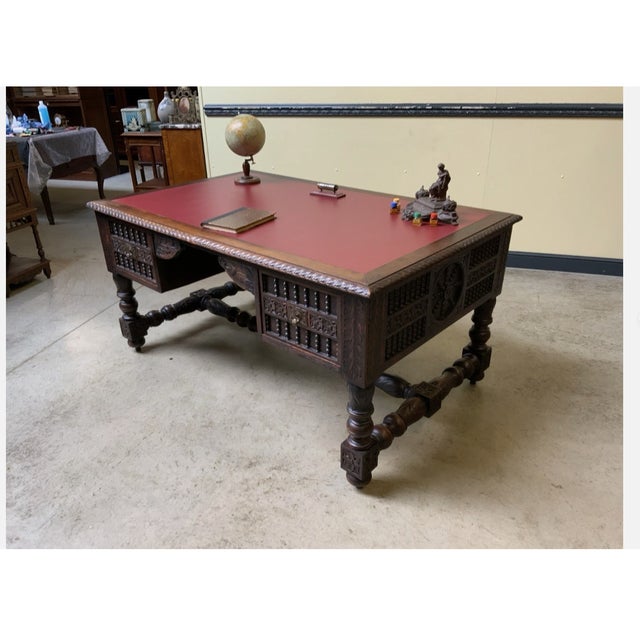 Late 19th Century Antique, Imposing Desk from Brittany, 1880 For Sale - Image 5 of 12