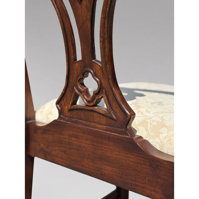 Edwardian Chippendale Mahogany Dining Chairs, 1910, Set of 6 For Sale - Image 12 of 13
