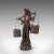 Late 19th Century Late 19th Century Tall Antique Decorative Chinese Bronze Water Carrier Statue For Sale - Image 5 of 13