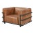 Henry Industrial Modern Leather Arm Chair - Micheal Cherry For Sale