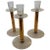 A striking set of three Swedish crystal candlesticks from the Nobel series, designed by Gunnar Cyrén for Orrefors and...