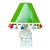 Late 20th Century White Elephant Table Lamp With Green Lacquered Shade - Newly Painted For Sale