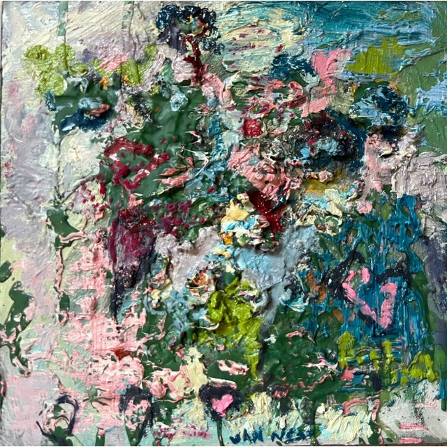 Abstract “Small Heart, Big Love”, Original Oil Painting, Abstract Arts, by Van Ness For Sale - Image 3 of 6