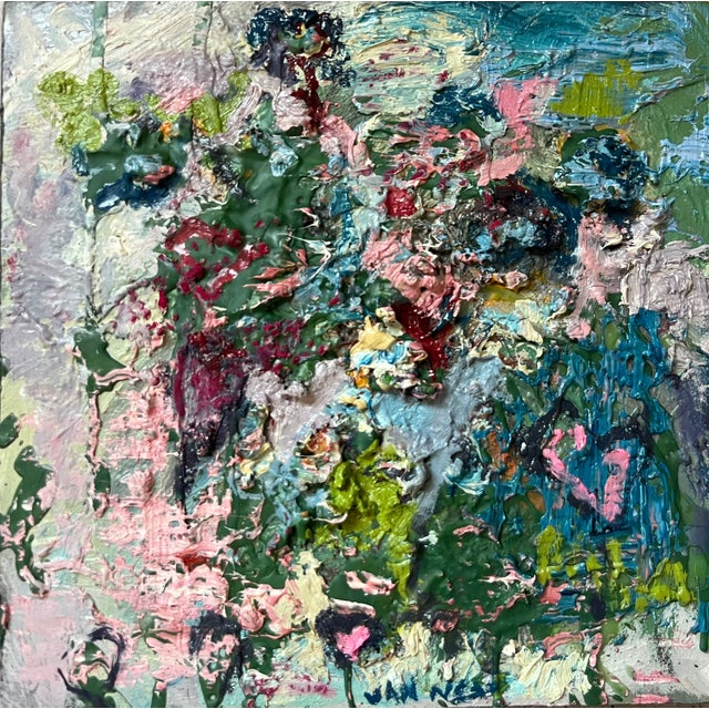 Abstract “Small Heart, Big Love”, Original Oil Painting, by Van Ness For Sale - Image 3 of 6