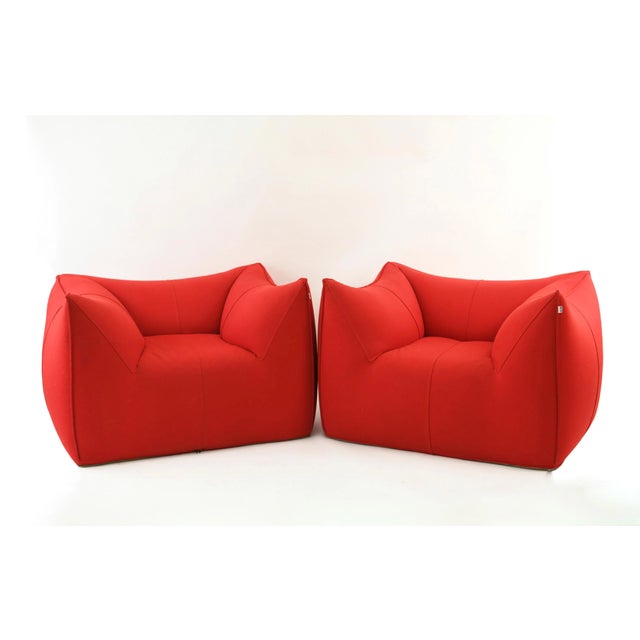 Mid-Century Modern Pair of Vintage 'Le Bambole' Lounge Chairs by Mario Bellini for B&b Italia For Sale - Image 3 of 14