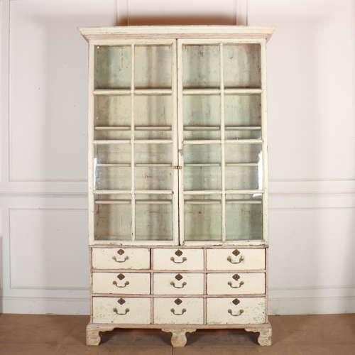 Stunning original painted 18th century Georgian bookcase. 1780. This piece is designed in the style of the selected...