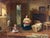 A beautifully preserved and richly detailed british victorian genre painting depicting an intimate scene of family life...