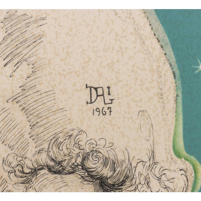 Turquoise Salvador Dali "Merville..." Lithograph, 1969 For Sale - Image 8 of 13