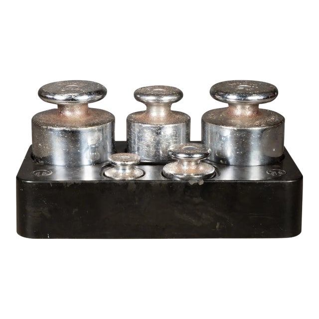 Vintage Chrome and Steel Weights c.1930-1950 For Sale