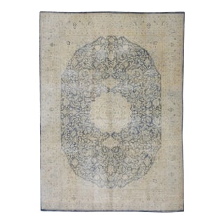 1960s Vintage Gray & Beige Rug For Sale