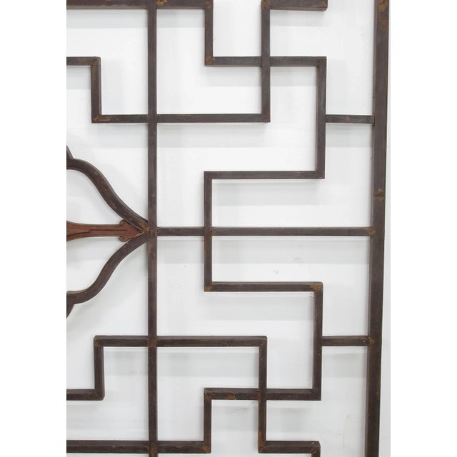 Late 19th Century Lotus Antique Chinese Wood Screen Panel For Sale - Image 5 of 7