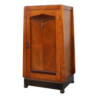 Amsterdamse School Wooden Nightstand, the Netherlands, 1915 For Sale