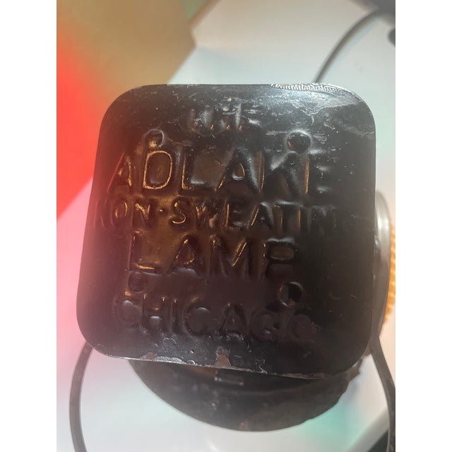 Antique Industrial Adlake Switch Lamp Train Railroad Caboose Lantern (Chicago) Americana - Electrified For Sale - Image 9 of 10