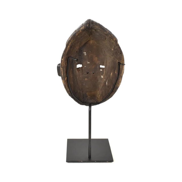 African Early 20th Century Kwele Mask on Custom Stand Gabon For Sale - Image 3 of 7