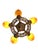 Spanish Revival 1930s 5 Light Spanish Revival With Amber Orange Glass Shades With Original Finish For Sale - Image 3 of 11