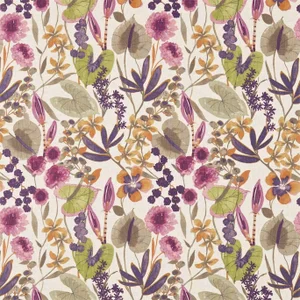 Harlequin Nalina Fabric in Loganberry/Raspberry/Apricot