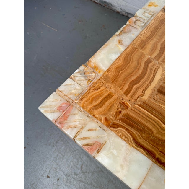 Mid 20th Century Neo-Inca Style Hand Carved Onyx Table For Sale In New York - Image 6 of 10