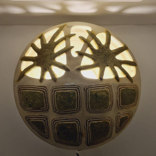 Green Mid-Century Ceramic Wall Lamp, 1960s For Sale - Image 8 of 18