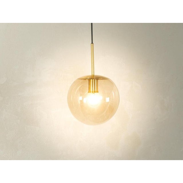 Glass Globe Ceiling Lamp from Peill & Putzler, 1950s For Sale - Image 7 of 7