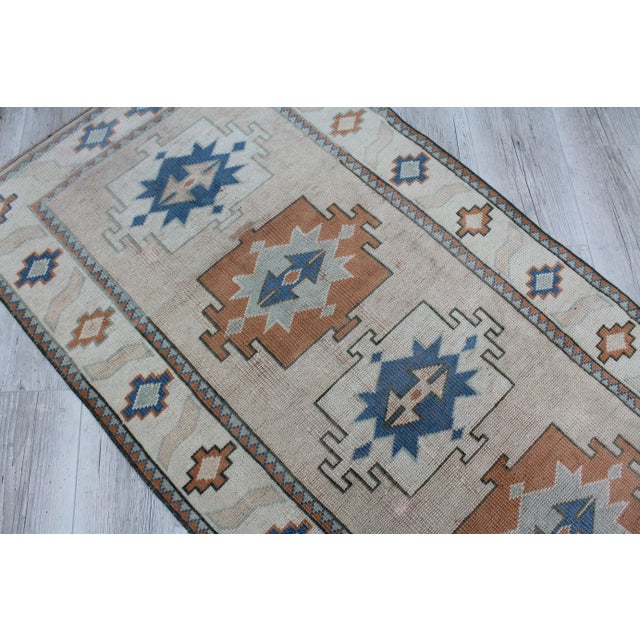 1960s Modern Handmade Runner Rug - 34"x87" For Sale - Image 4 of 12