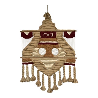 Vintage Don Freedman Fiber Art Wall Hanging For Sale