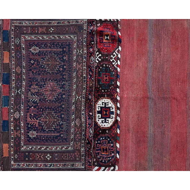 Antique Azerbaijan Large Rug — Bag Soumak Kilim Approx. 4′1″ × 5′ (124 × 152 cm) • Stock #14154 This exceptional antique...