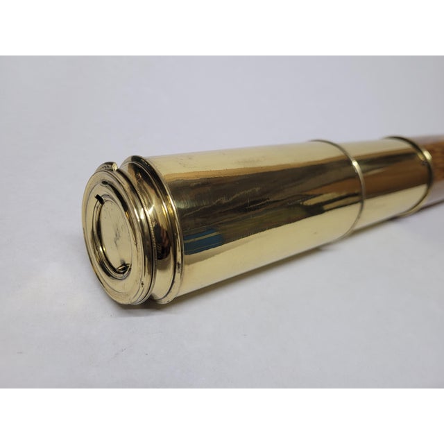 Early 20th Century Solid Brass Ship Captains Telescope For Sale - Image 5 of 10