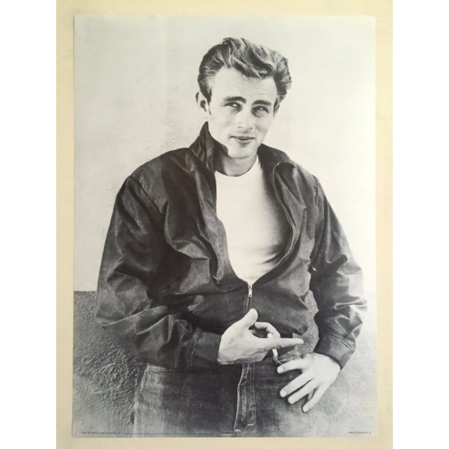 This James Dean Foundation rare vintage 1986 iconic lithograph print " Rebel Without a Cause " 1955 photo collector's...