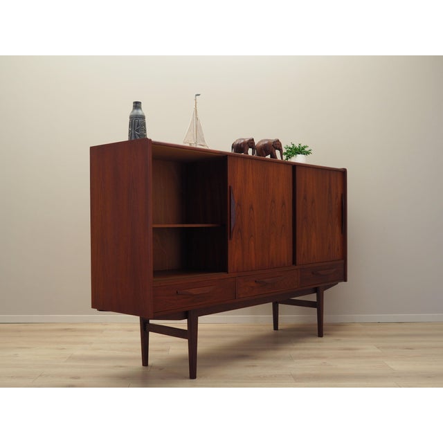Wood Danish Teak Highboard from ES Møbler, 1970s For Sale - Image 7 of 18