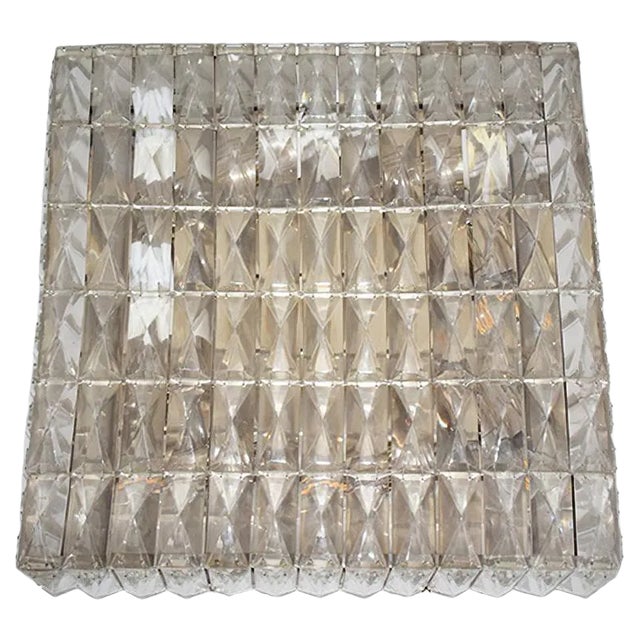 Crystal Glass Ceiling Lamp from Bakalowits & Söhne, 1960s For Sale