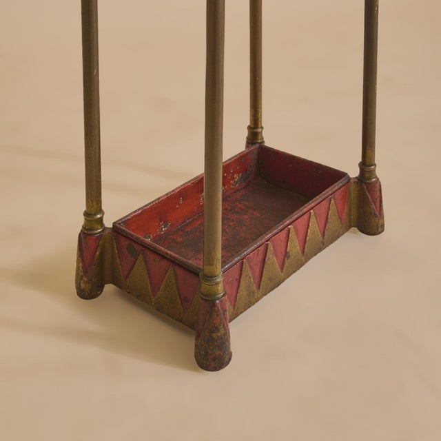 Metal 19th Century English Brass Umbrella Stand For Sale - Image 7 of 12