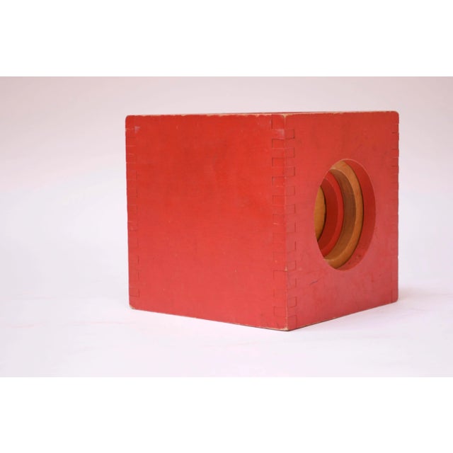 Set of four nesting blocks / cubes by Creative Playthings (Finland, 1960s). Set includes four blocks in varying sizes: two...