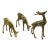 Vintage Late 20th Century Brass Deer Statues - A Set of 3 For Sale