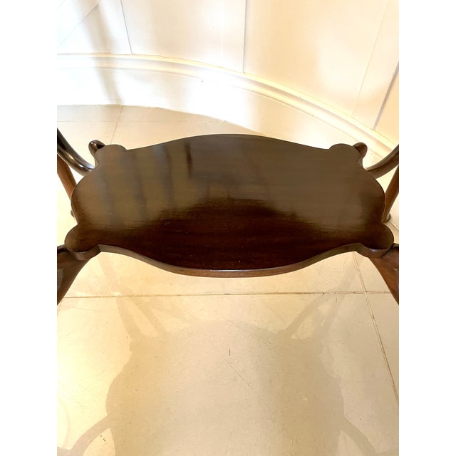 Victorian Mahogany Inlaid Shaped Centre Table, 1880s For Sale - Image 6 of 13