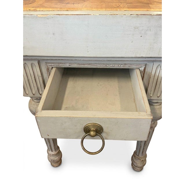 Early 20th Century French Provincial Butcher's Block With Brass Details For Sale - Image 10 of 18