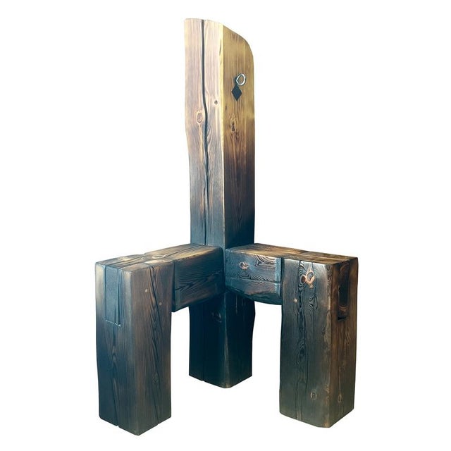 Rustic Wood Chair, 2010s For Sale - Image 9 of 9
