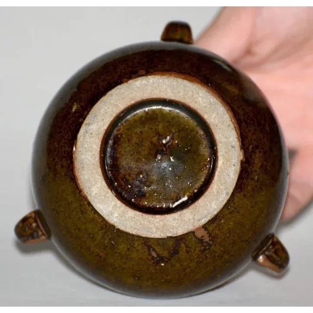 Chinese 19th Century Chinese Monochrome Porcelain Tea Dust Glaze Urn For Sale - Image 3 of 5