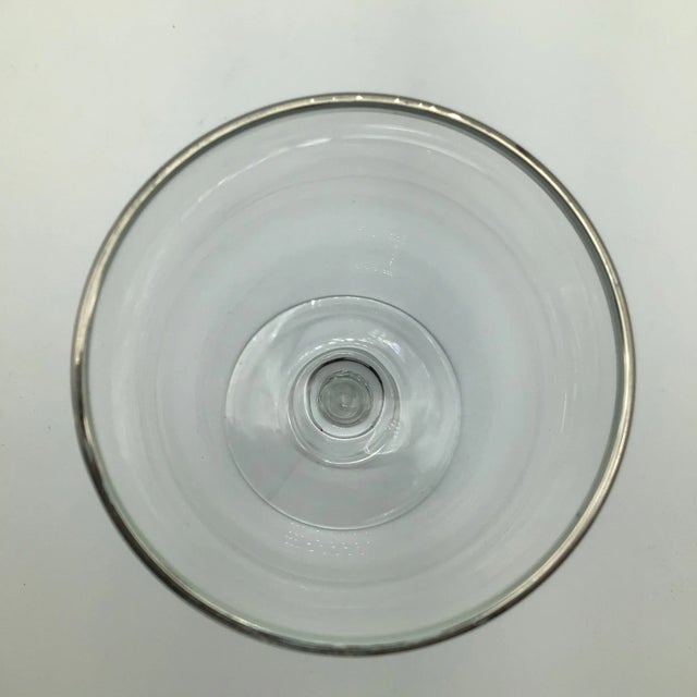 Platinum Rim Crystal Wine/Water Glasses-Set of 10 For Sale In Sacramento - Image 6 of 13