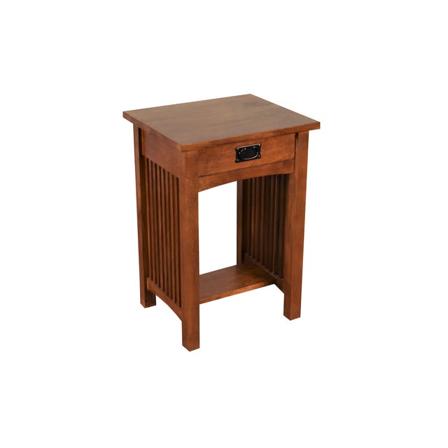 Mission 1 Drawer Spindle End Table For Sale - Image 14 of 15