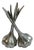 Vintage Silver Plate Garlic Bulb Salt & Pepper Shakers – A Pair For Sale