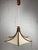 Teak and Linen Umbrella Pendant Hanging Lamp attributed to Domus, 1970s For Sale - Image 11 of 14